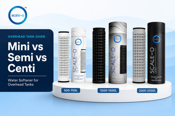 Water softener for overhead tank: Scale-O Mini Semi Centi sized for Indian homes