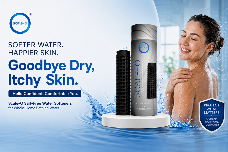 Hard water skin problems: dry and itchy skin from an overhead tank home