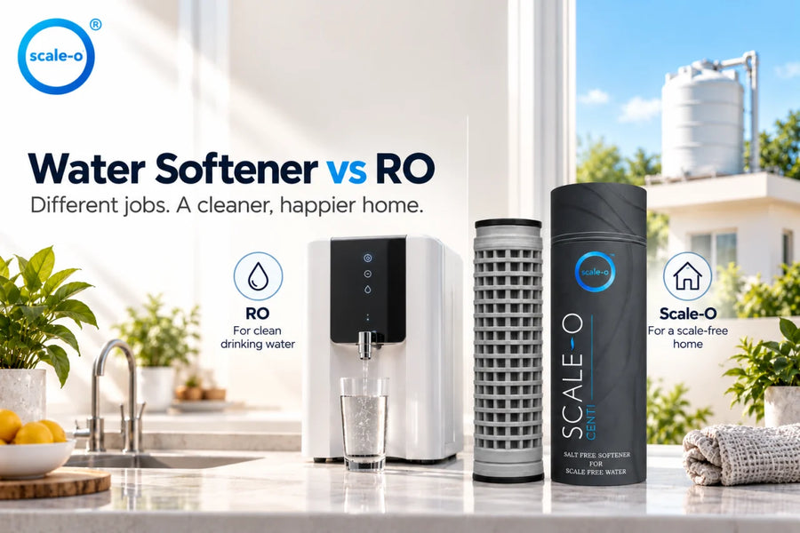 Water softener vs RO: kitchen RO tap and overhead tank softener for Indian homes