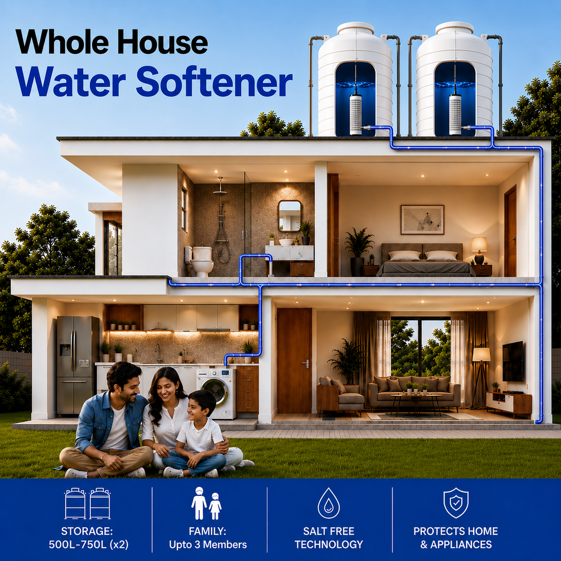 Scale-O Mini Combo Water Softener (2x 500L)