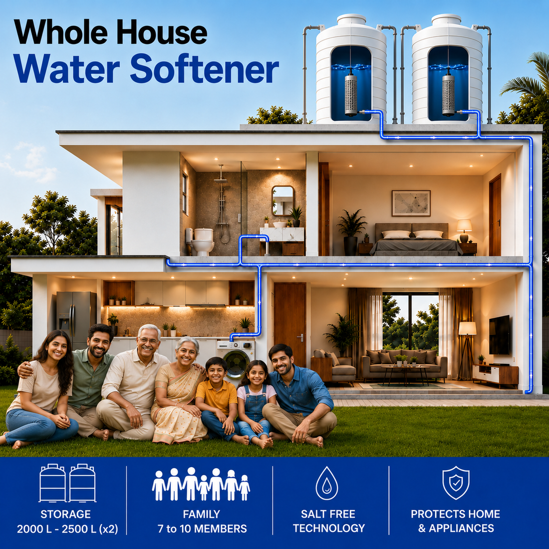 Scale-O Centi Combo Water Softener (2x 2500L)