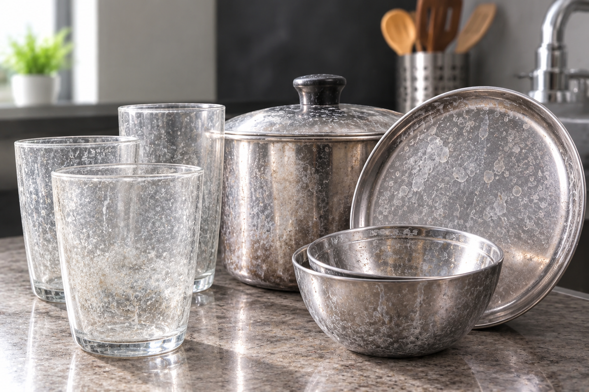 White Stains on Floors & Utensils
